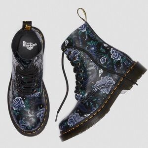 🌸🪻🥾Dr. Martens🥾🪻🌸1460 PASCAL WOMEN'S MYSTIC FLORAL LACE UP BOOTS Size 6